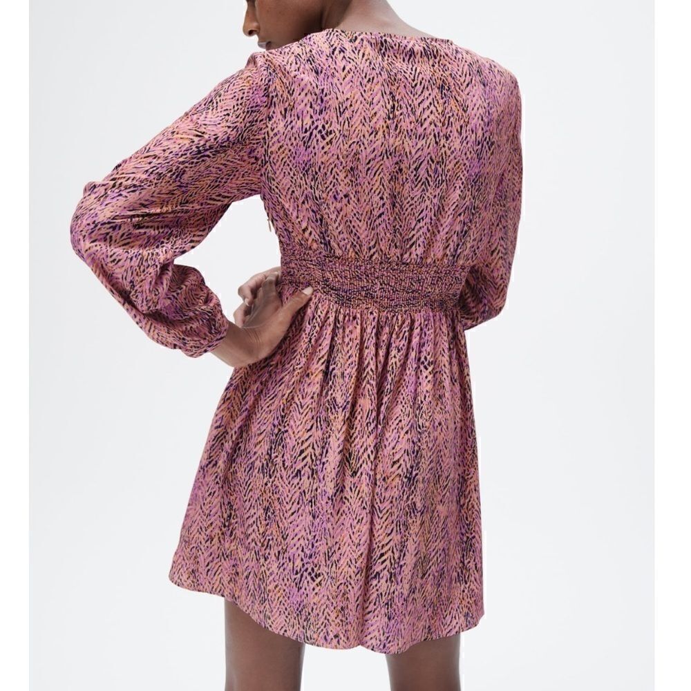 NWT Zara Printed Mini Dress - Picture 8 of 9